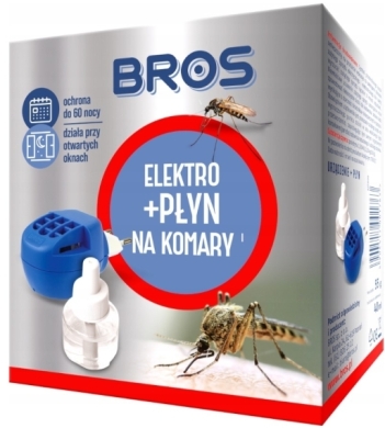 BROS-elektro+płyn na komary + 10 wkładów GRATIS