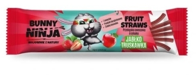 BUNNY NINJA przekąska owocowa jabłko truskawka 16g