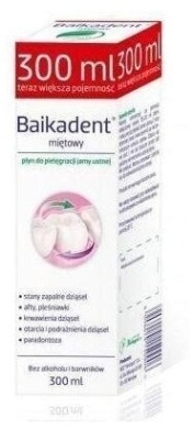 Baikadent Płyn miętowy płyn do stosowania w jamie ustnej 300 ml