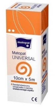 Bandaż elastyczny Matopat Universal 5 m x 10 cm z zapinką 1 sztuka