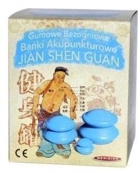 Bańki chińskie, akupunkturowe, bezogniowe, Jian Shen Guan, komplet 4 sztuki