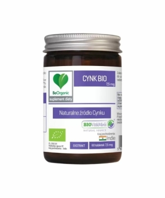 Be Organic Cynk 7,5 mg 60 tabletek