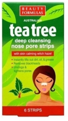Beauty Formulas Paski na nos głęboko oczyszczające Tea tree 6 sztuk