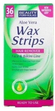 Beauty Formulas Plastry do depilacji Mini Cold Wax Aloe Vera 36 sztuk