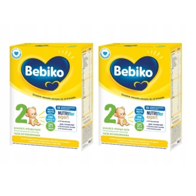 Bebiko 2 mleko następne dla niemowląt powyżej 6. miesiąca życia 600 Wielopak x2