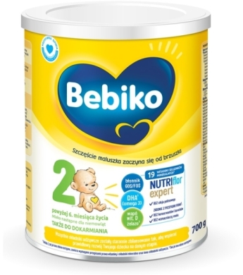 Bebiko 2 mleko następne dla niemowląt powyżej 6. miesiąca życia 700 g