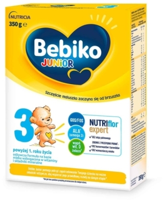 Bebiko Junior 3 odżywcza formuła na bazie mleka dla dzieci powyżej 1. roku życia 350 g