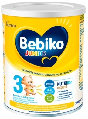 Bebiko Junior 3 odżywcza formuła na bazie mleka dla dzieci powyżej 1. roku życia 700 g