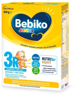 Bebiko Junior 3R, odżywcza formuła na bazie mleka dla dzieci powyżej 1. roku życia, 350 gBebiko Junior 3R odżywcza formuła na bazie mleka dla dzieci powyżej 1. roku życia 350 g