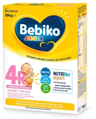 Bebiko Junior 4R odżywcza formuła na bazie mleka dla dzieci powyżej 2. roku życia 350 g