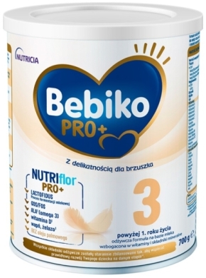 Bebiko PRO+ 3 odżywcza formuła na bazie mleka dla dzieci powyżej 1. roku życia 700 g