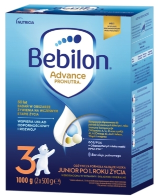 Bebilon 3 Advance Pronutra Junior formuła na bazie mleka po 1. roku życia 1000 g