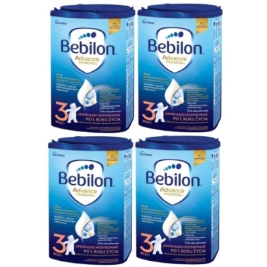 Bebilon 3 Advance Pronutra Junior formuła na bazie mleka po 1. roku życia 800 g Wielopak x4