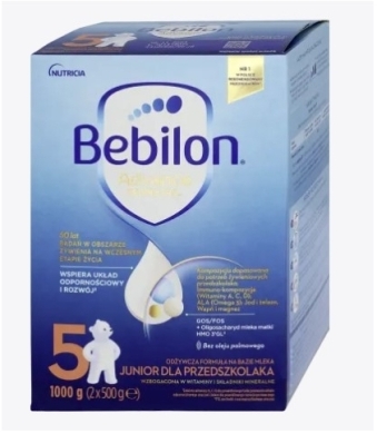 Bebilon Advance Pronutra Odżywcza formuła na bazie mleka Junior powyżej 3 roku życia 1kg