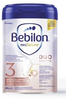 Bebilon PROfutura DUOBIOTIK 3 formuła na bazie mleka po 1. roku życia 800 g