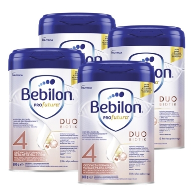 Bebilon PROfutura DUOBIOTIK 4 formuła na bazie mleka po 2. roku życia 800 g Wielopak x4