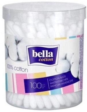 Bella Cotton Patyczki Higieniczne Pudełko Okrągłe 100 sztuk