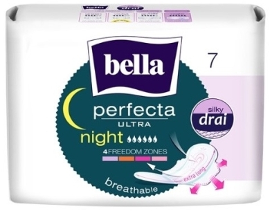 Bella Perfecta Ultra Night Silky Drai Podpaski higieniczne 7 sztuk