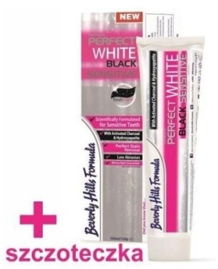 Beverly Hills Formula perfect white black sensitive pasta do zębów + szczoteczka