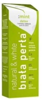 Biała Perła Natural Mint Wybielająca Pasta Do Zębów z Miętą i Zieloną Herbatą 75ml