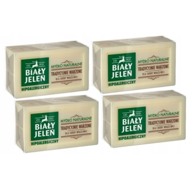 Biały Jeleń Mydło Naturalne Hipoalergiczne 150g Wielopak x4