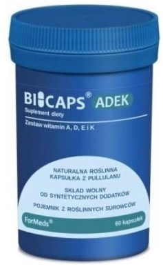 Bicaps ADEK Witaminy A D E K 60 kapsułek