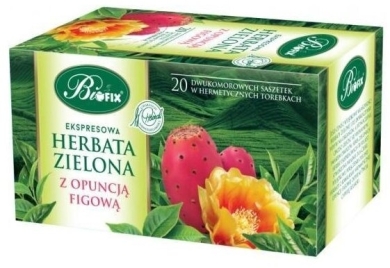 Bifix herbata zielona z opuncją figową 20 saszetek