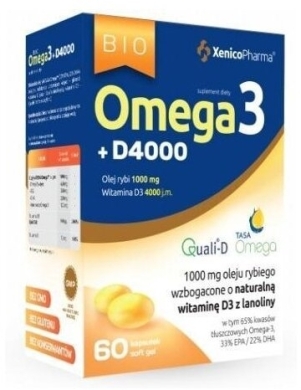 Bio Omega3 + D3 4000 60 kapsułek