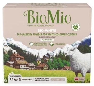 BioMio proszek do prania tkanin białych 1,5kg
