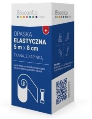 Biocanto Opaska elastyczna z zapinką 5 m x 8 cm  