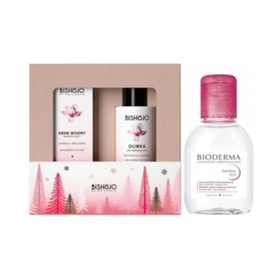 Bishojo by Vis Plantis Zestaw Krem wodny do twarzy 30ml + Oliwka do demakijażu 150 ml + Bioderma Sensibio H20 100 ml