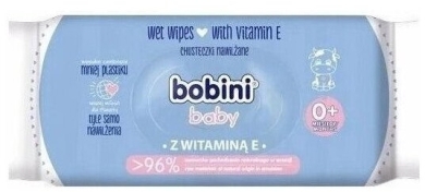 Bobini Baby Chusteczki Nawilżane z Witaminą E 60 sztuk
