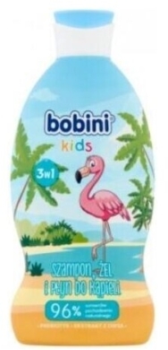 Bobini kids szampon, żel i płyn do kąpieli 3w1 flaming 330ml