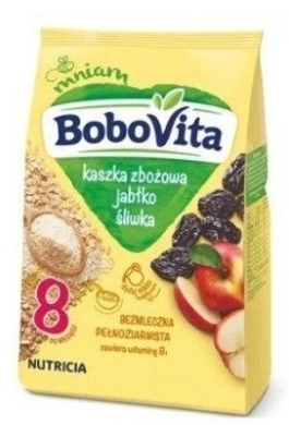 BoboVita Kaszka Zbożowa Bezmleczna Jabłko Śliwka Po 8 miesiącu życia 180g