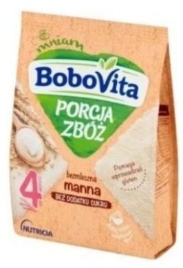 BoboVita Porcja Zbóż Kaszka Bezmleczna Manna Od 4 Miesiąca Życia 170 g