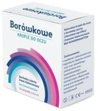 Borówkowe krople do oczu 20 minimsów  0,4 ml