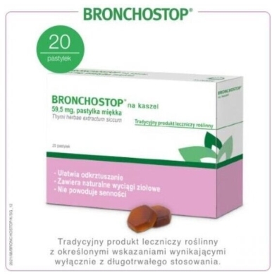 Bronchostop na kaszel 20 pastylek