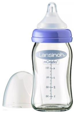 Butelka szklana Lansinoh do karmienia 160 ml ze smoczkiem NaturalWave 1 sztuka