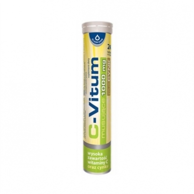 C-Vitum 1000 mg plus cynk 24 tabletki musujące 