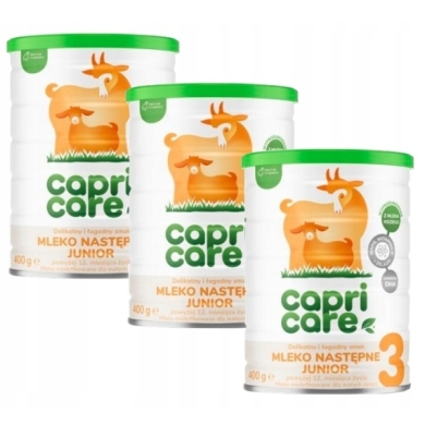 CAPRICARE 3 Junior mleko następne na mleku kozim 400 g Wielopak x3