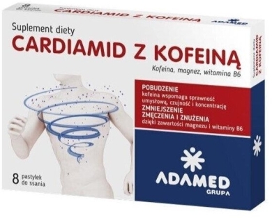 CARDIAMID Z KOFEINĄ smak cytrusowy 8 pastylek