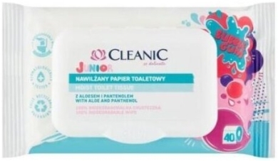 CLEANIC Junior Papier toaletowy nawilżany 40 sztuk