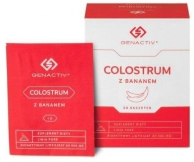 COLOSTRUM Z BANANEM GENACTIV (Colostrigen), proszek, saszetki 30 szt.