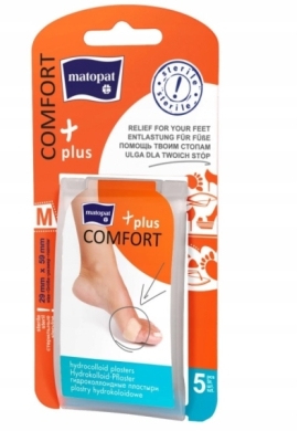 COMFORT PLUS plastry na pęcherze hydrokoloid M A5 5 sztuk