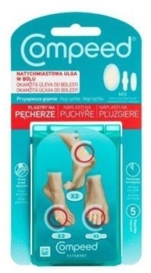 COMPEED Plastry na pęcherze mix 5 sztuk