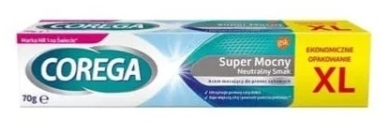 COREGA Super Mocny Neutralny Smak XL Krem mocujący do protez zębowych 70 g