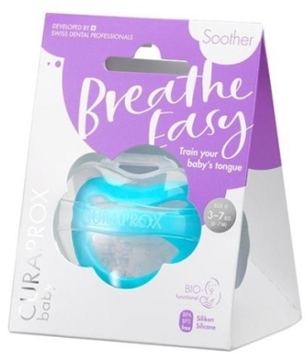 CURAPROX BABY Smoczek niebieski rozmiar 0 1 sztuka