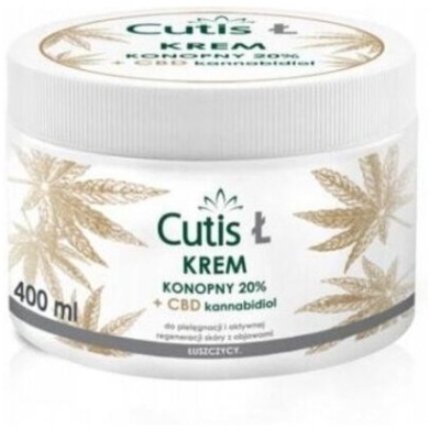 CUTIS Ł - ŁUSZCZYCA Krem konopny 20% + CBD 400ml