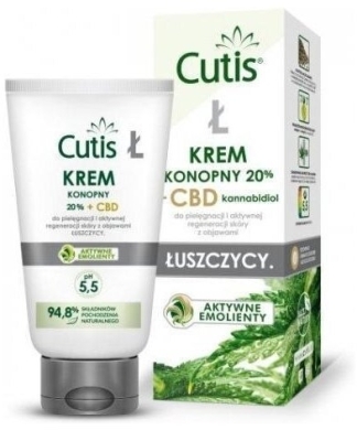CUTIS Ł - ŁUSZCZYCA krem konopny 20% + CBD 120 ml