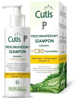 CUTIS P Szampon przeciwłupieżowy konopny + CBD 150 ml